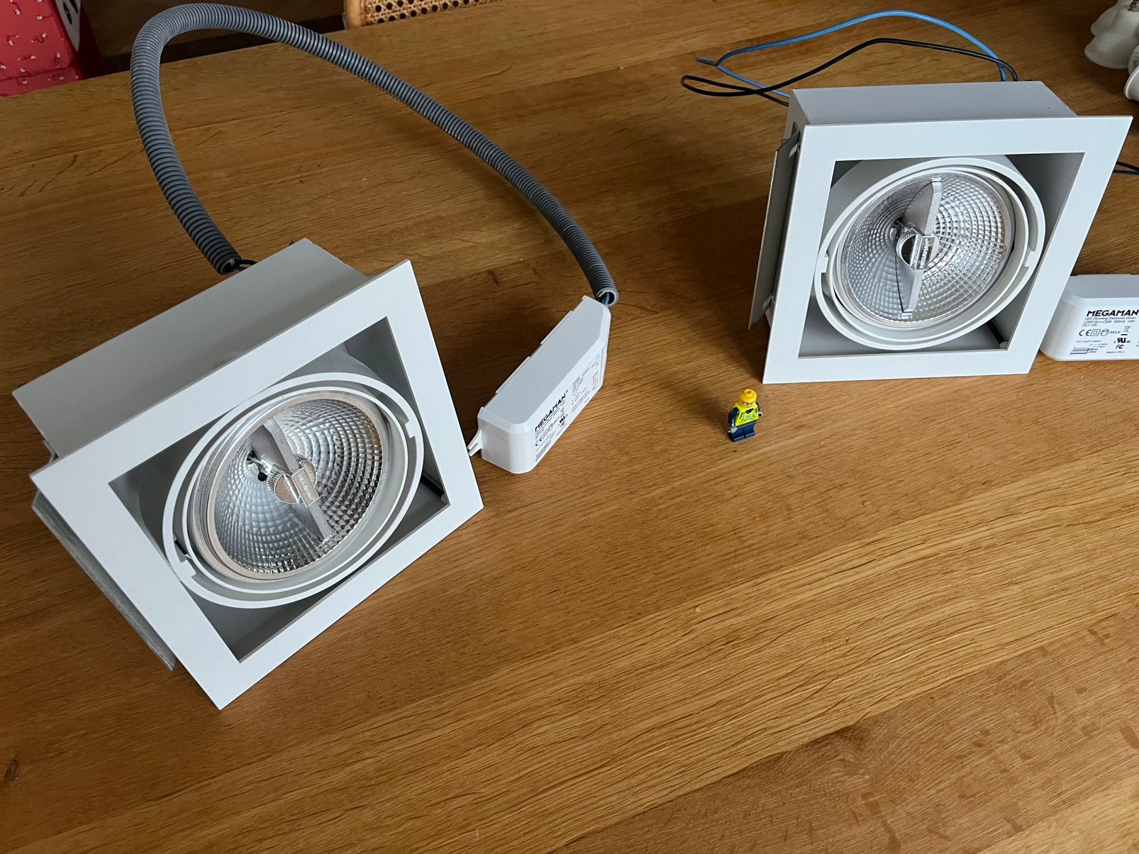 Spots encastrables MEGAMAN LED dimmables – Blanc, Comme neuf, Spot encastrable, Enlèvement, LED