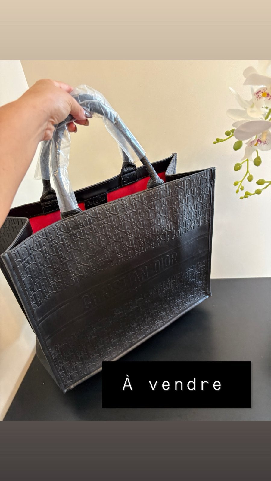 Sac cabas dior, Enlèvement ou Envoi, Comme neuf, Rouge