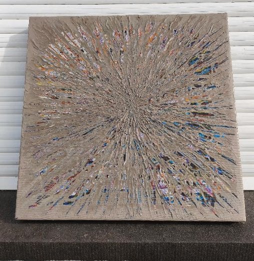 Huile sur toile de luc vermeire, Antiek en Kunst, Ophalen of Verzenden, Doek