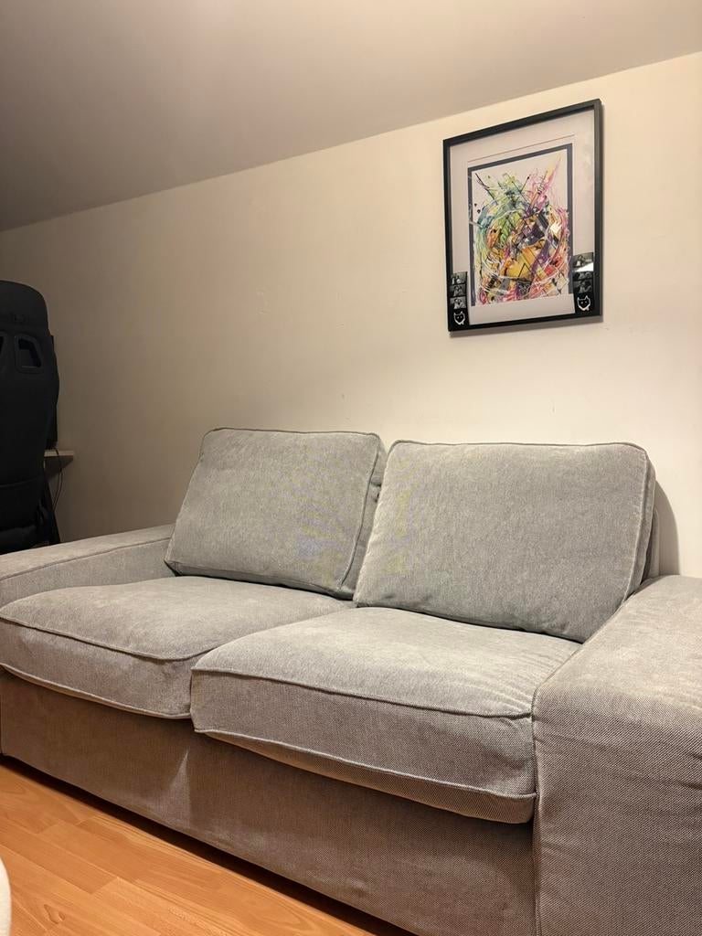Canapé 2 places Ikea Gris, Enlèvement, Comme neuf, Autres matériaux, Moderne