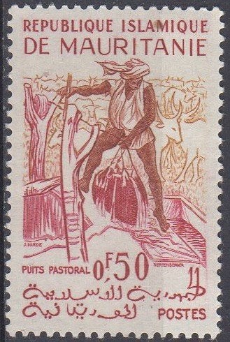 Mauritanië - Pastorale waterput, Timbres & Monnaies, Timbres | Afrique, Enlèvement ou Envoi
