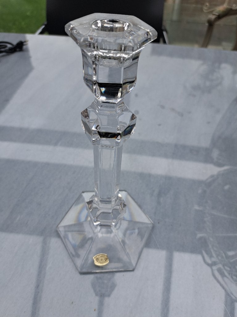 bougeoir en cristal à facettes, Enlèvement, Cristal