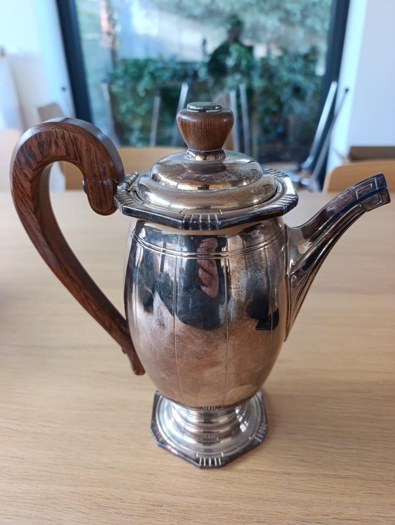 Antiek Art Deco verzilverd koffiezetapparaat, Ophalen