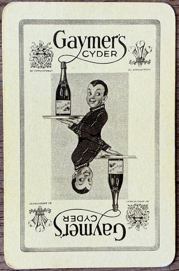 Speelkaart GAYMER’S CYDER, Verzamelen, Speelkaarten, Jokers en Kwartetten, Ophalen of Verzenden, Zo goed als nieuw, Speelkaart(en)