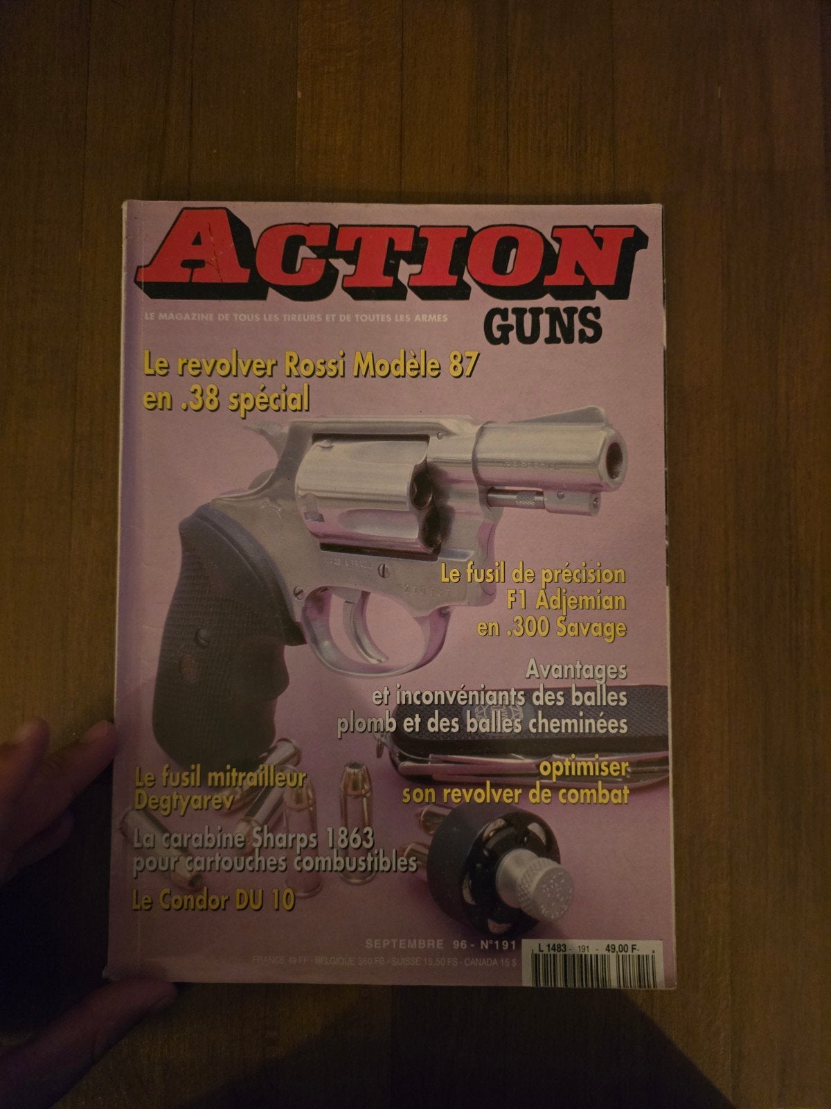 Action Guns n191 – Septembre 1996 – Rossi 87 .38 Special –, Enlèvement ou Envoi