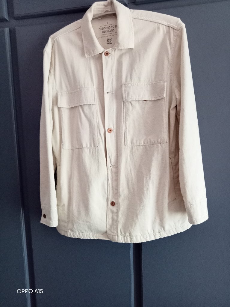 heren jeans vest, Kleding | Heren, Ophalen, Zo goed als nieuw, Maat 52/54 (L), Beige