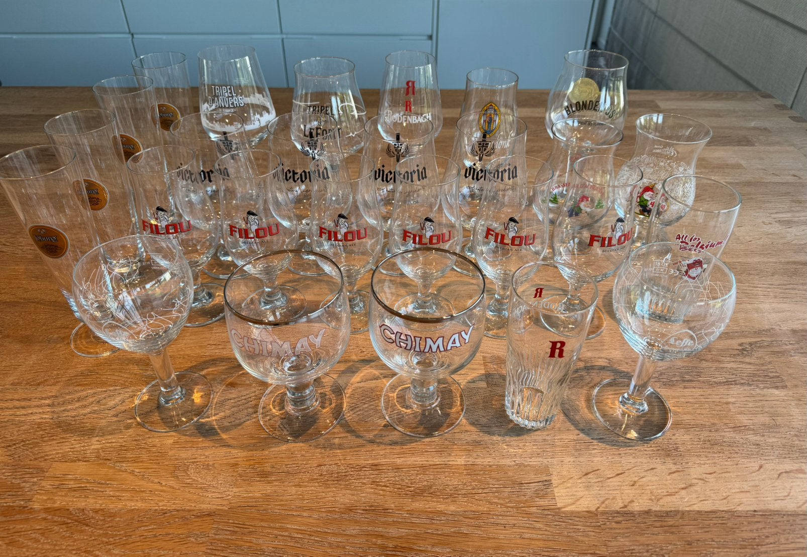Diverse bierglazen – lot van 27 stuks, Collections, Verres & Petits Verres, Comme neuf, Enlèvement