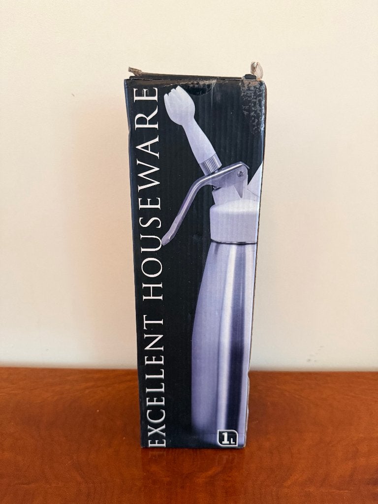 Bouteille Espuma 1 litre en acier inoxydable/INOX, Neuf, Enlèvement ou Envoi, Autres marques, Blanc
