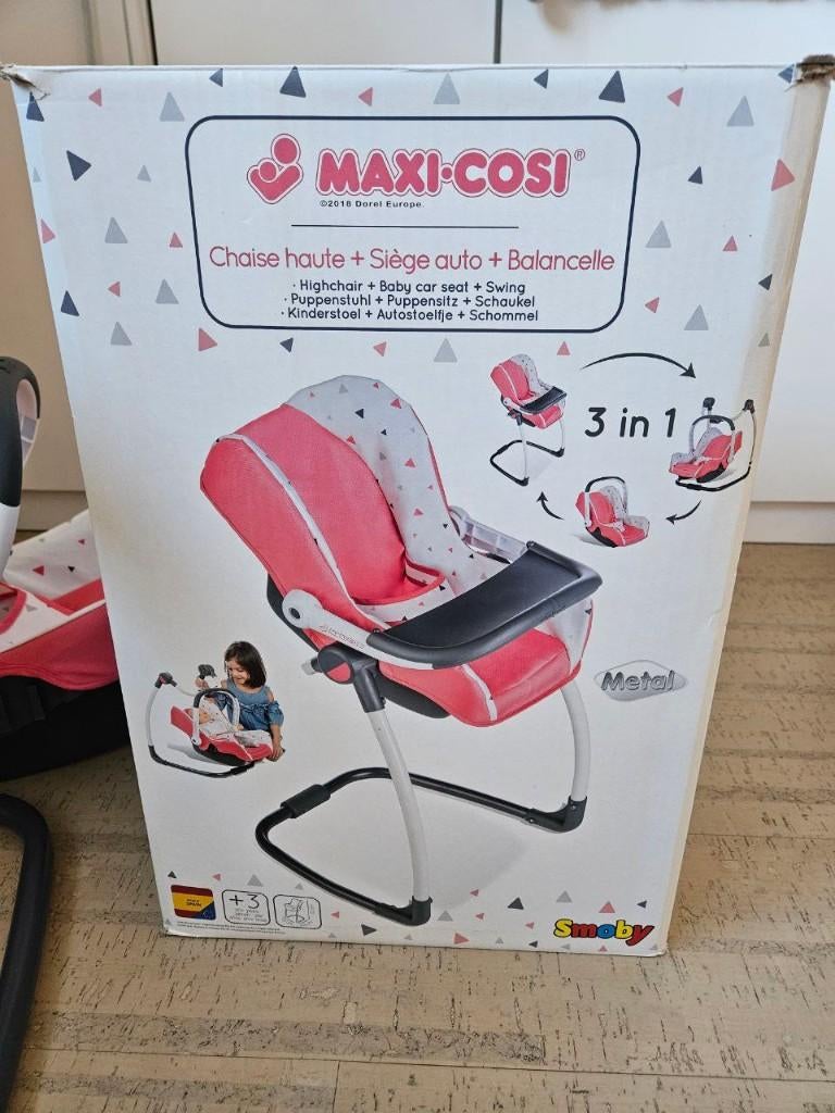 Smoby kinderstoel voor poppen 3-in-1, Enlèvement, Comme neuf