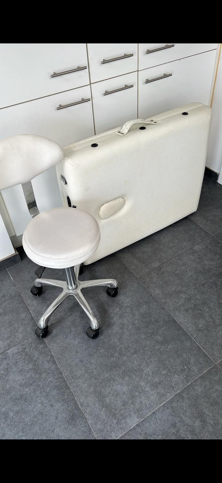 Massage tafel met stoel, Enlèvement, Comme neuf, Table de massage