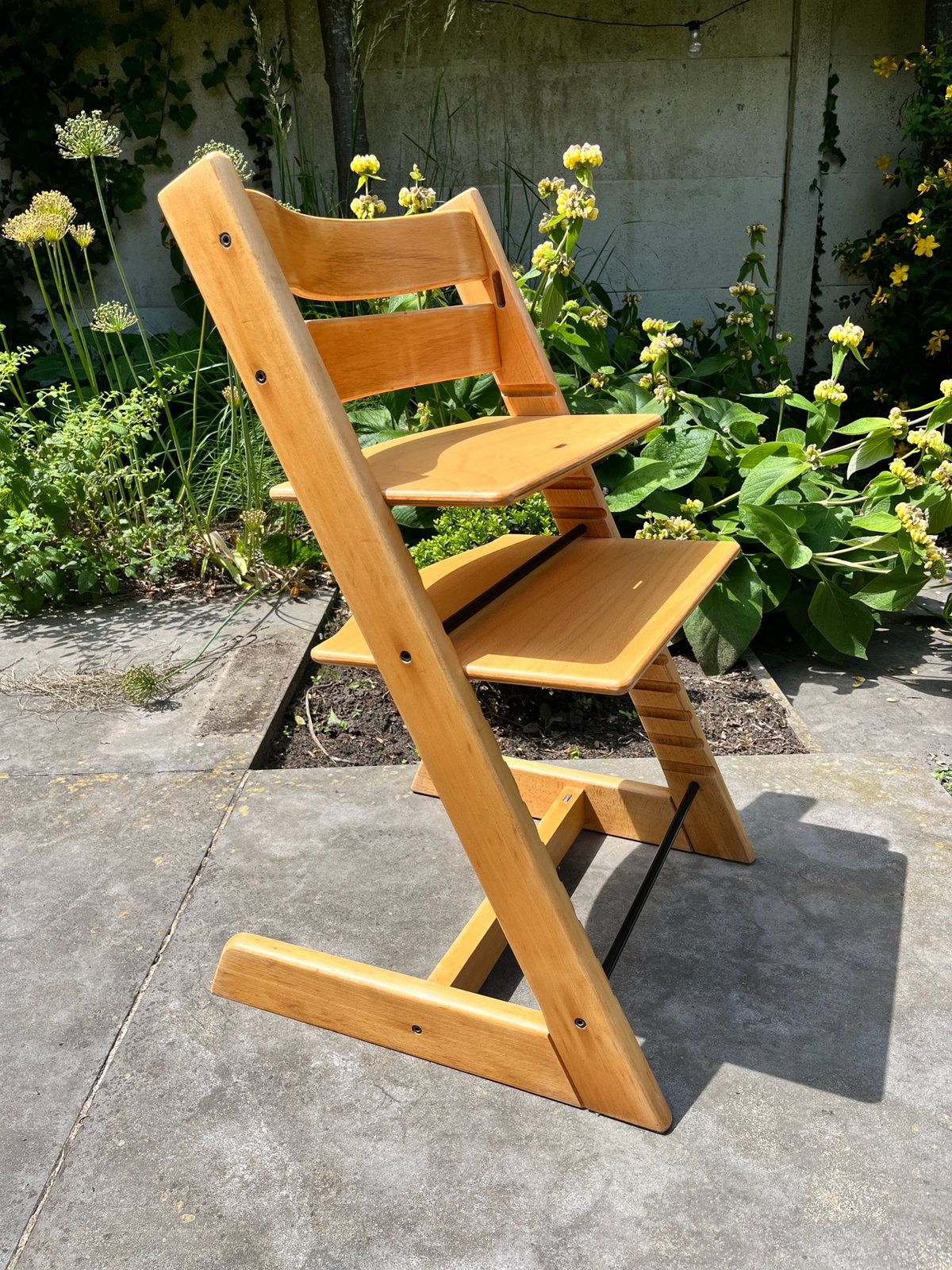 Vintage Tripp Trapp kinderstoel beuk naturel, Kinderen en Baby's, Ophalen, Zo goed als nieuw, Meegroeistoel, Aanschuifbaar