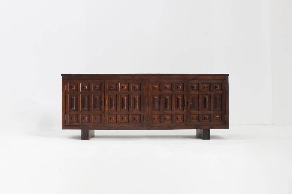 Vintage brutalist dressoir Spanje jaren 70, Ophalen of Verzenden