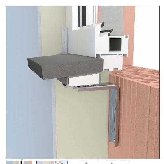 Support de seuil thermique/ancrages muraux Knelsen T-SFBH, Bricolage & Construction, Enlèvement, Neuf, Autres matériaux, Isolation des murs