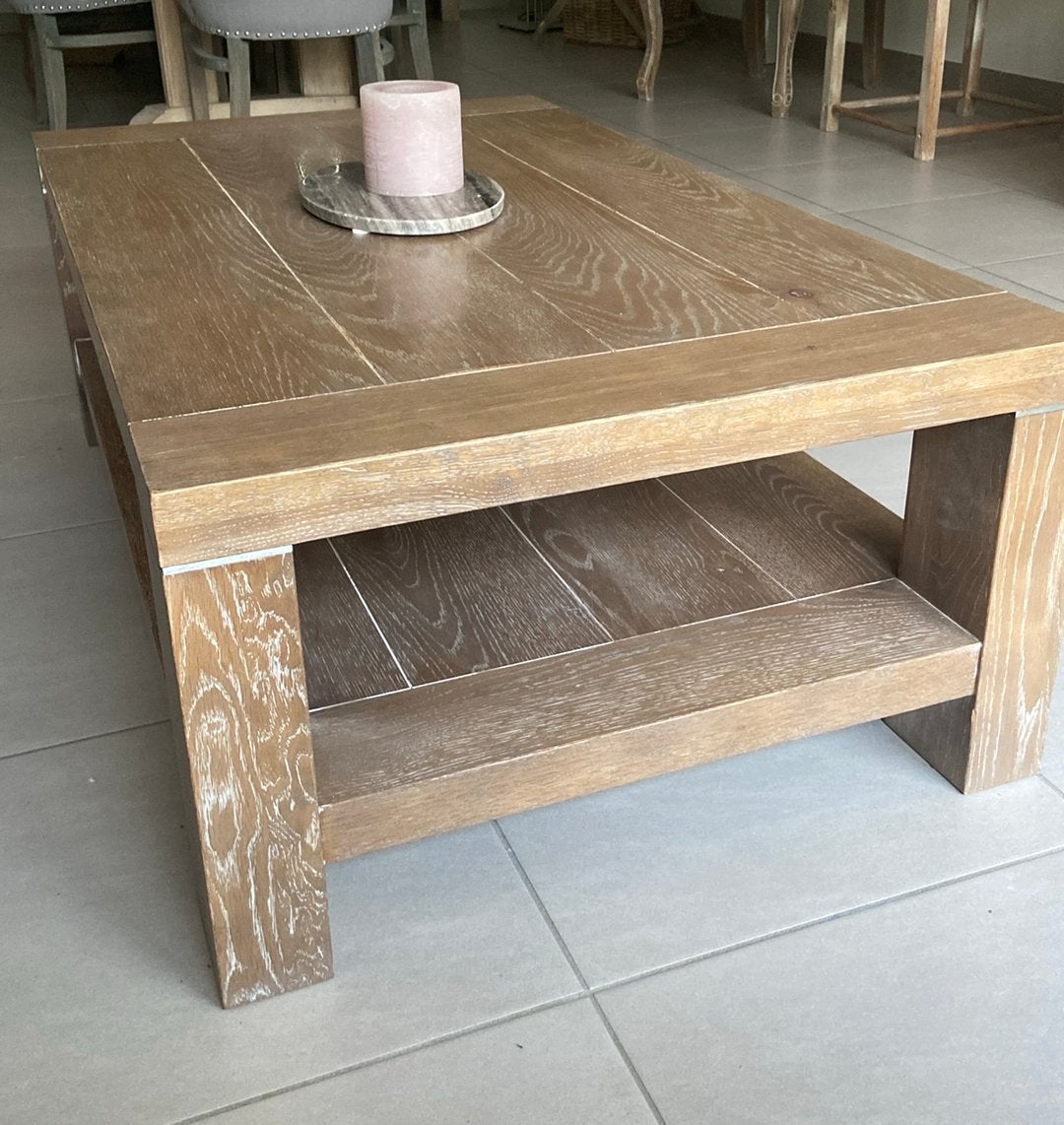 Salontafel en tv kast van Henders en Hazel, Huis en Inrichting, Ophalen, Gebruikt, 100 tot 150 cm, Eikenhout