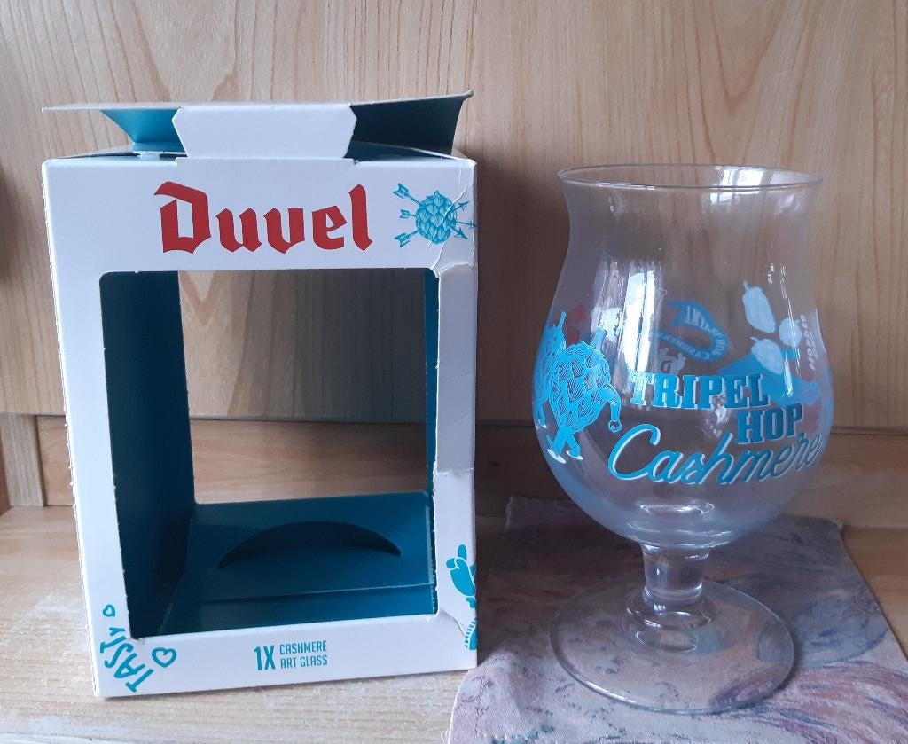DUVEL TRIPEL HOP CASHMERE ART BIER GLAS  MOORTGAT BREENDONK, Verzamelen, Biermerken, Verzenden, Duvel