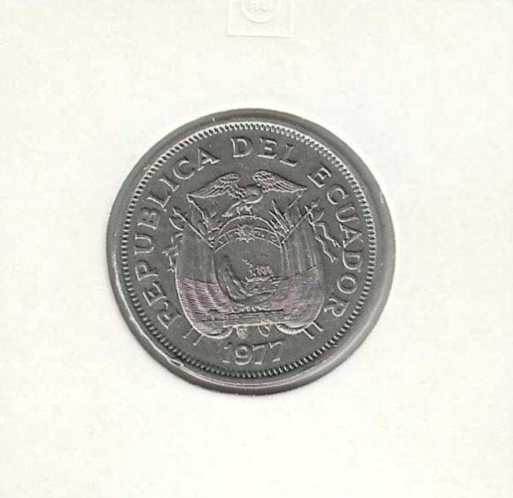 Ecuador, 1 Sucre 1977., Ophalen of Verzenden, Zuid-Amerika, Losse munt