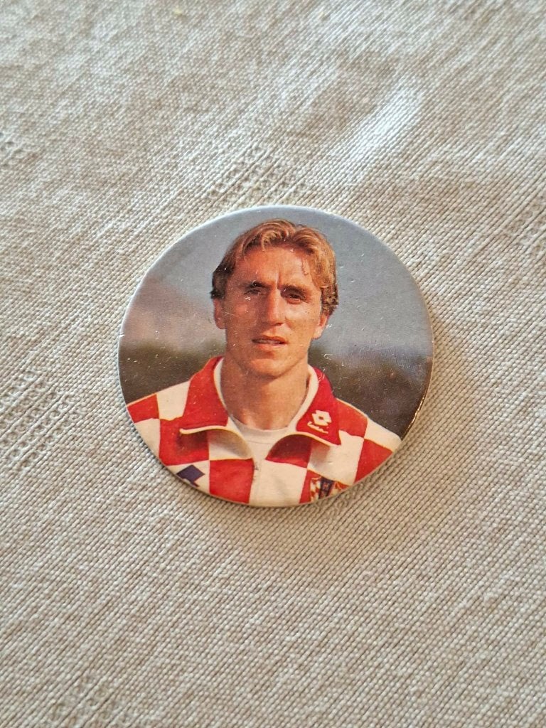 Panini Caps(Euro 96)van de Kroatische voetballer Alen Bokšić, Enlèvement ou Envoi, Utilisé, Autres types