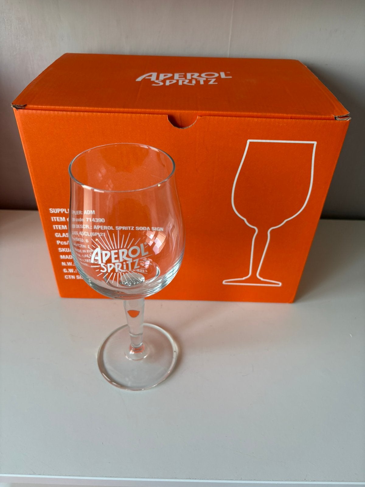 6 verres APÉROL SPRITZ neufs, Enlèvement ou Envoi, Neuf