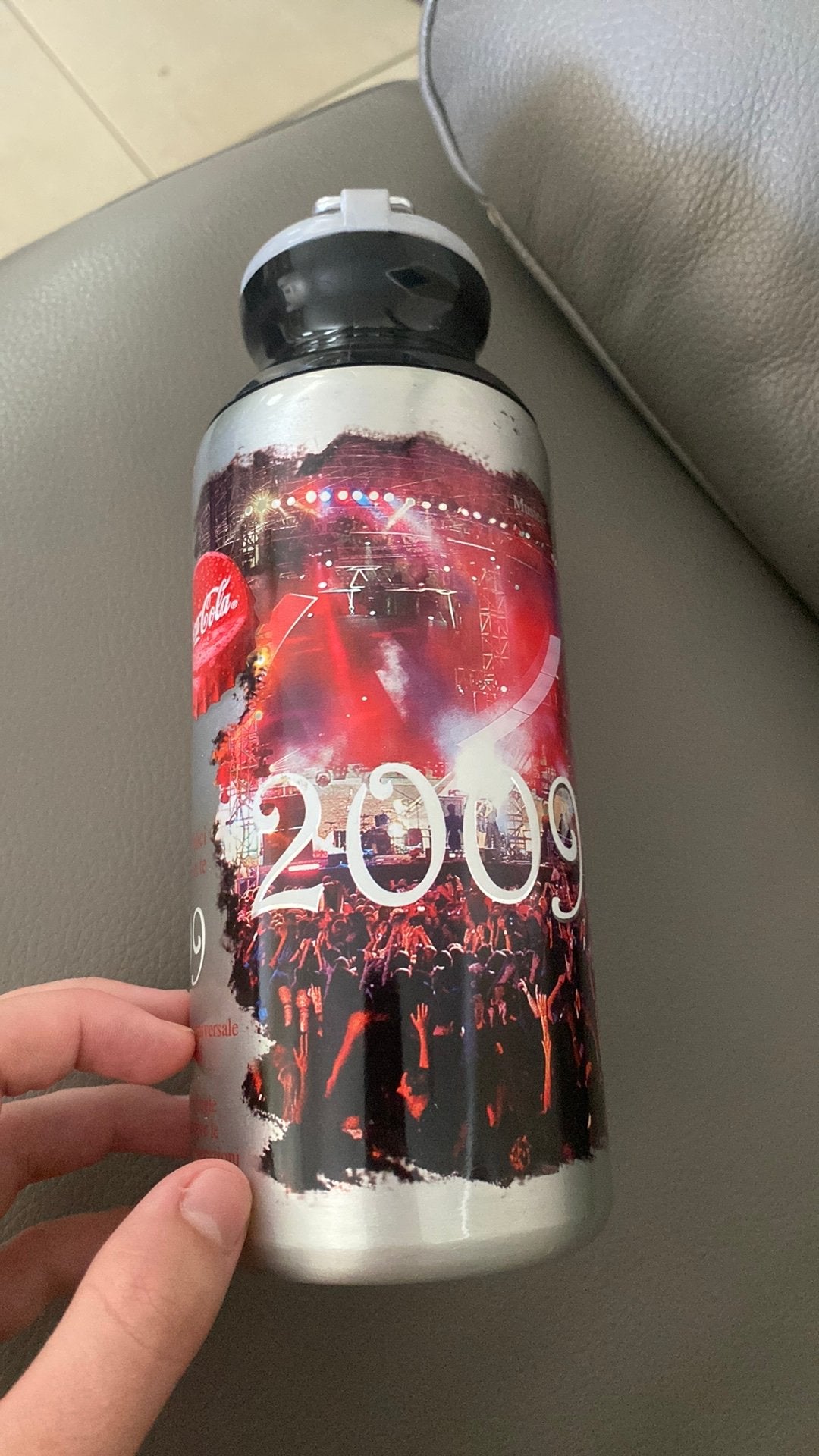 Coca-Cola 2009 thermosfles, Sport en Fitness, Drinkbussen, Ophalen, Zo goed als nieuw