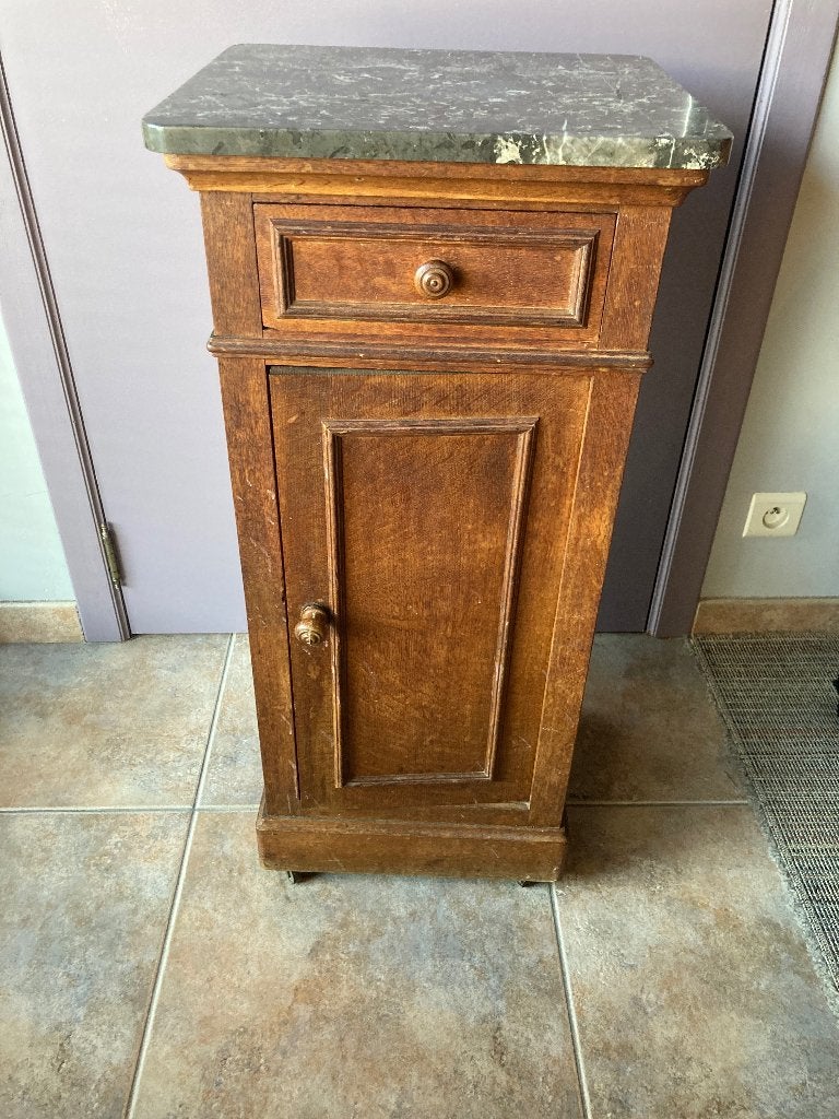 Table de chevet ancienne, Maison & Meubles, 70 cm ou plus, Moins de 45 cm, Enlèvement, Utilisé