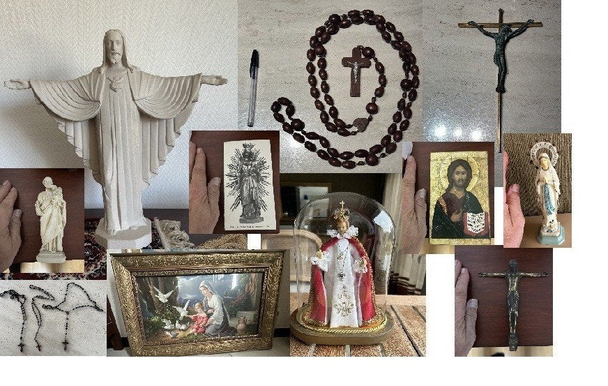 religieuze voorwerpen - doe gerust een bod - 13 stuks, Ophalen