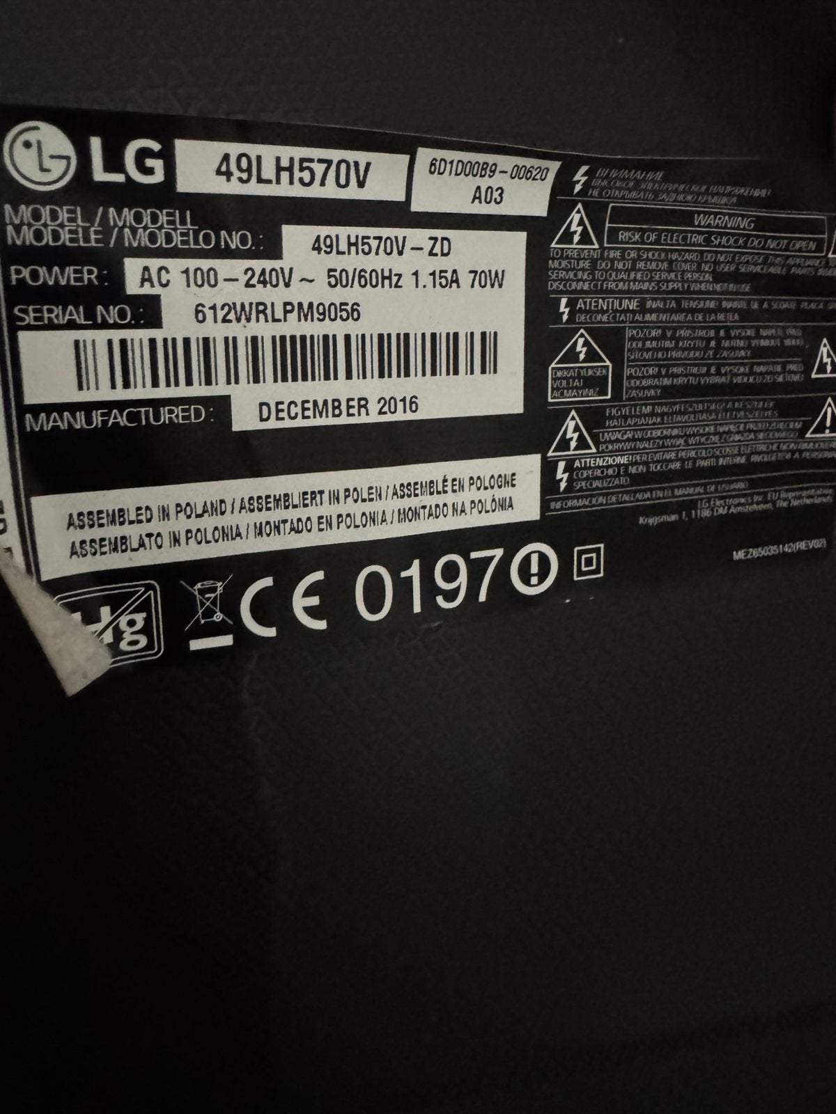 LG Smart TV – 50 inch, Audio, Tv en Foto, Televisies, Ophalen, Gebruikt