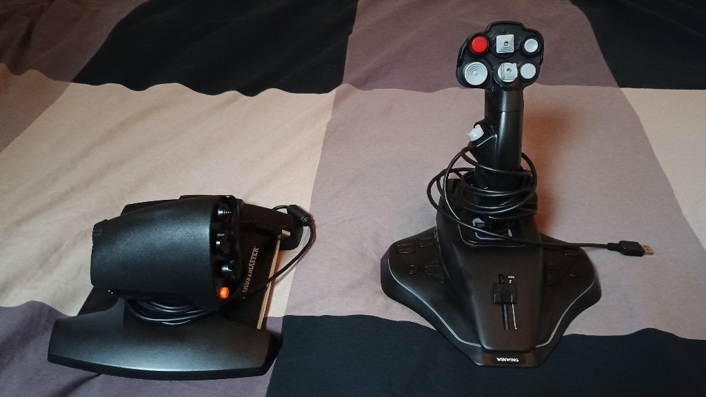 Winwing Ursa Minor Fighter R + T16000M TWCS Throttle, Computers en Software, Joysticks, Zo goed als nieuw, Ophalen