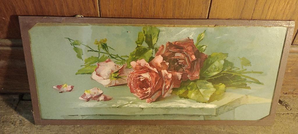 Chromolithographie signée Catherine Klein, 38x17,n364, Enlèvement ou Envoi
