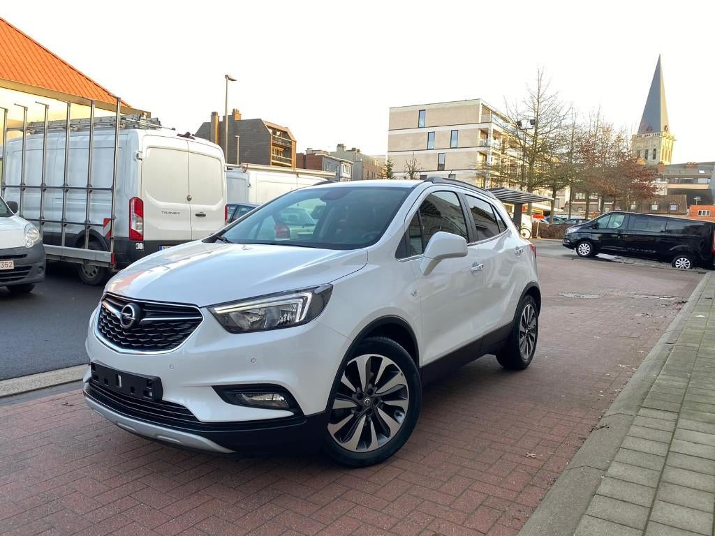 Opel Mokka X 1.4Turbo Benzine/Automaat/2017/32000km/Garantie, Auto's, 149 g/km, Wit, Leder, 5 zetels