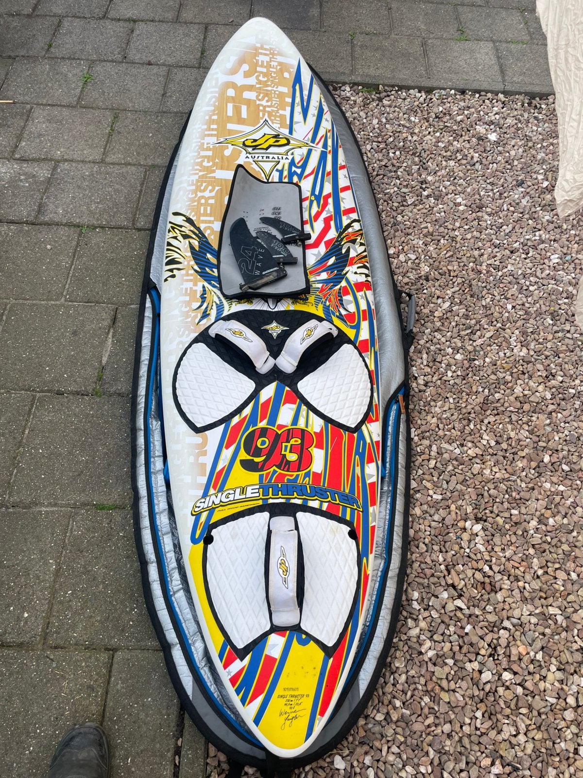Complete windsurfset: plank, zeilen, masten, gieken, Sports nautiques & Bateaux, Planche à voile, Enlèvement, Comme neuf, JP Australia