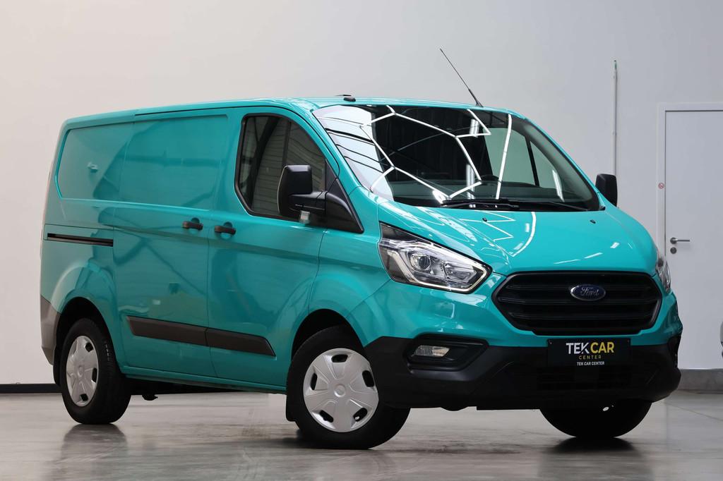 Ford Transit Custom 2.0 TDCi Automaat ACC/ZetelVerw/Lane, Auto's, Automaat, Stof, Gebruikt, Zwart