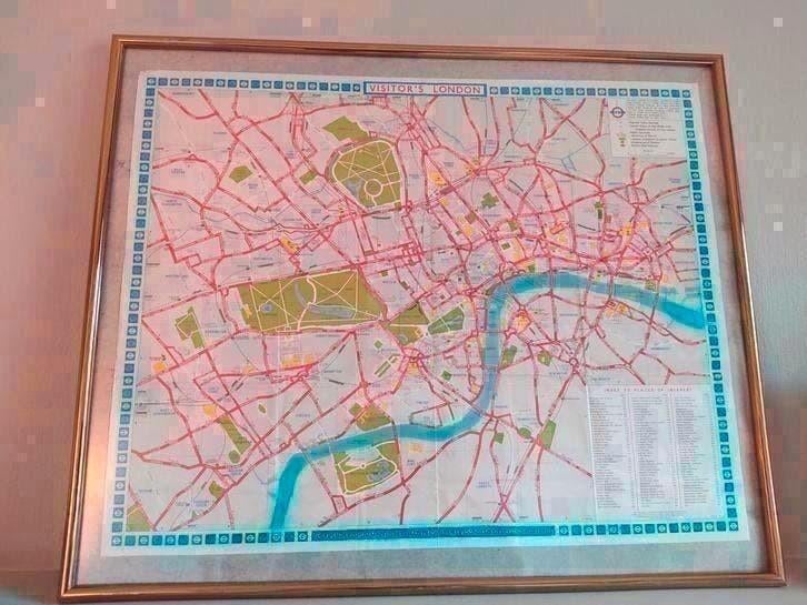 Vintage stadsplan Londen, 1972, Ophalen of Verzenden