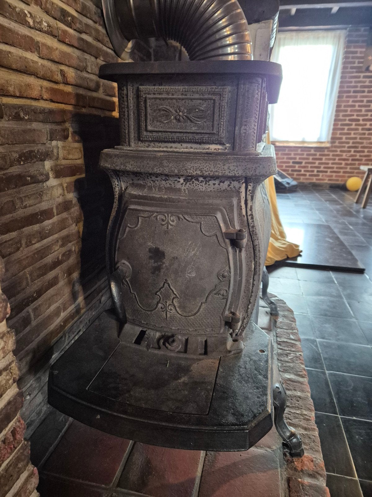 Gietijzeren houtkachel, Ophalen, Gebruikt, Houtkachel, Vrijstaand