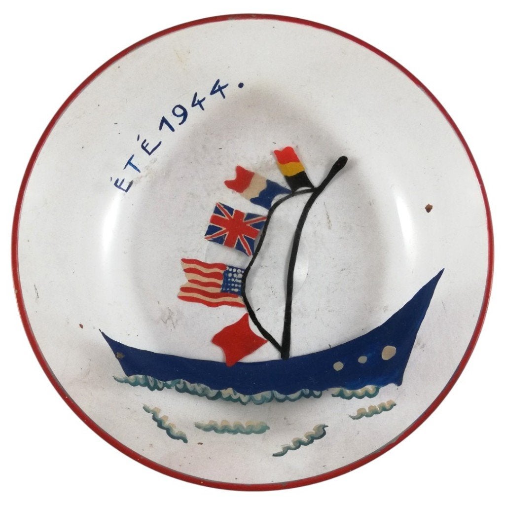 Plat en verre 'Eté 1944' - période de la libération, Collections, Enlèvement ou Envoi, Autres, Autres types