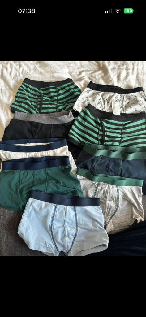 9 boxershorts 10/12 jaar, Ophalen of Verzenden, Zo goed als nieuw, Jongen, Nacht- of Onderkleding