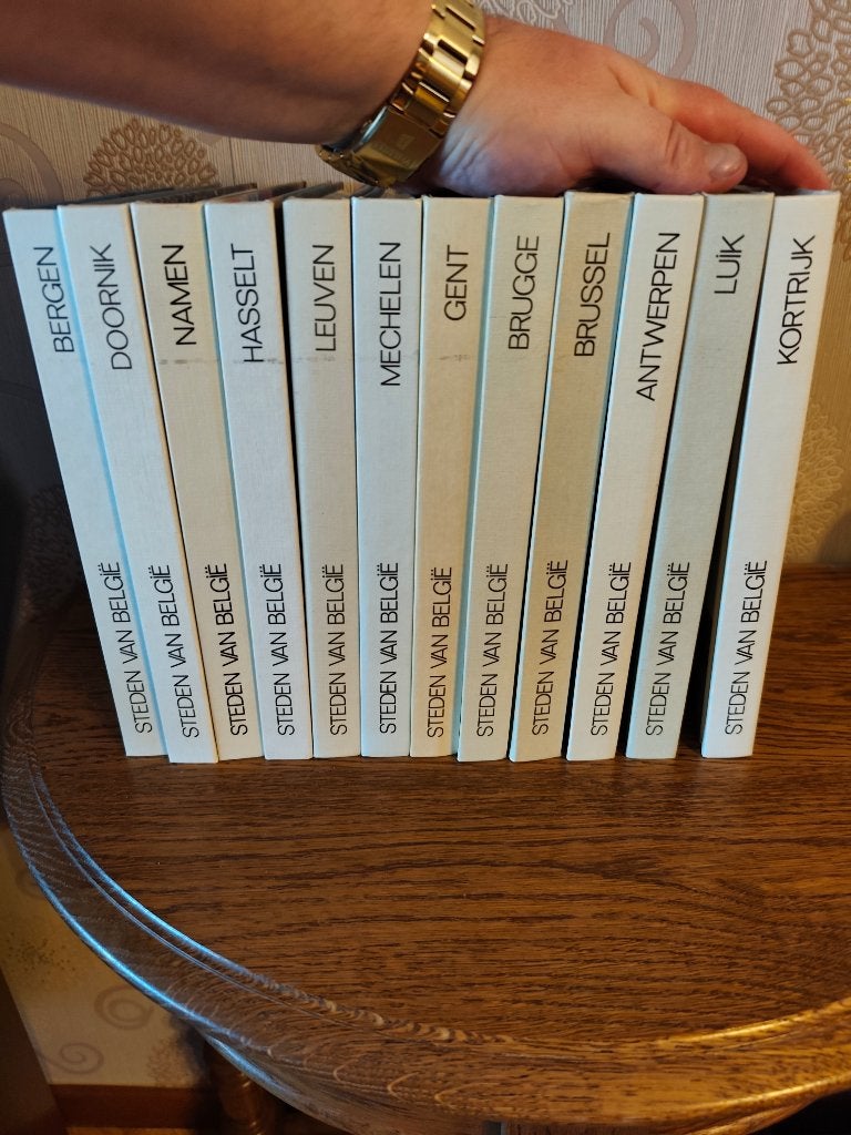 12 delige boeken set steden van België, Enlèvement ou Envoi, Utilisé, Architecture général