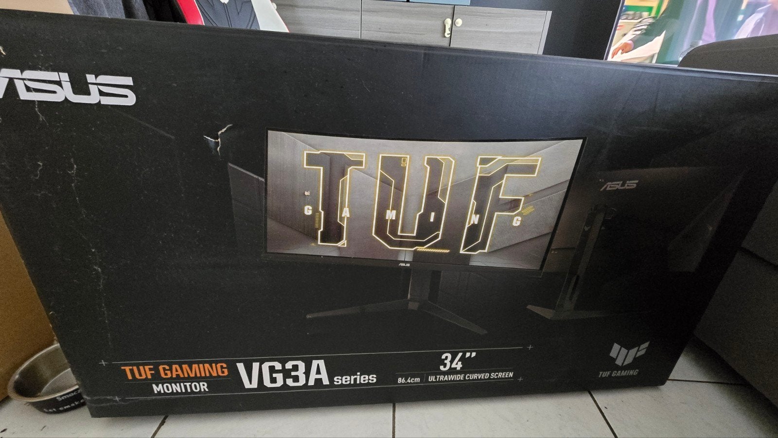 Asus tuf monitor curved 34 inch 4k 1ms 180herz, Ophalen