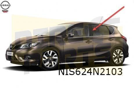 Nissan Pulsar (9/14-10/18) ( C13 ) B-stijlfolie achterportie, Neuf, -, -, Avant