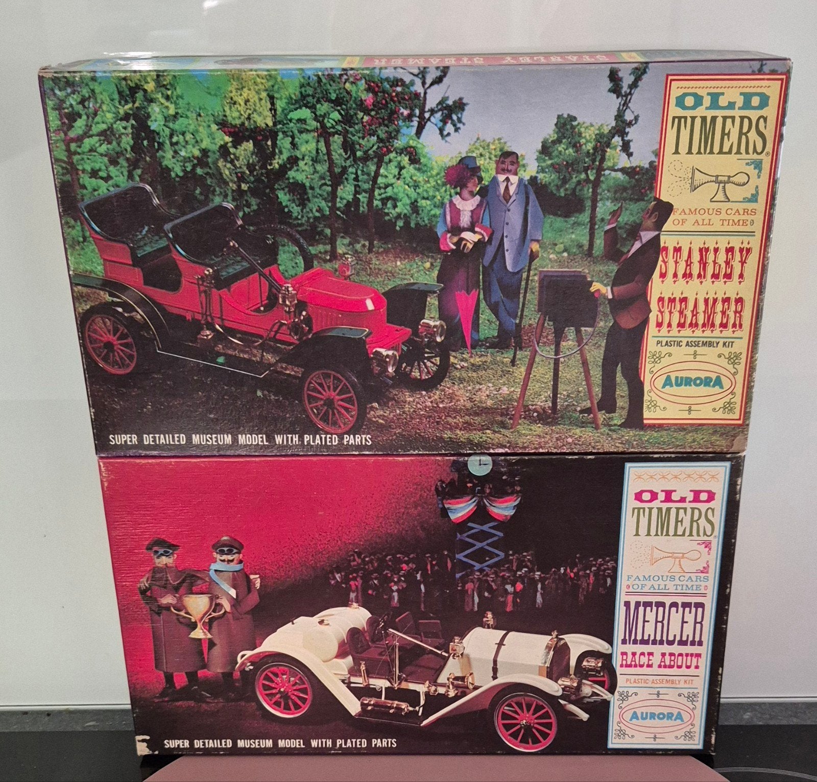 2 boîtes vides vintage Aurora Old Timers (années 1960) à l'é, Enlèvement