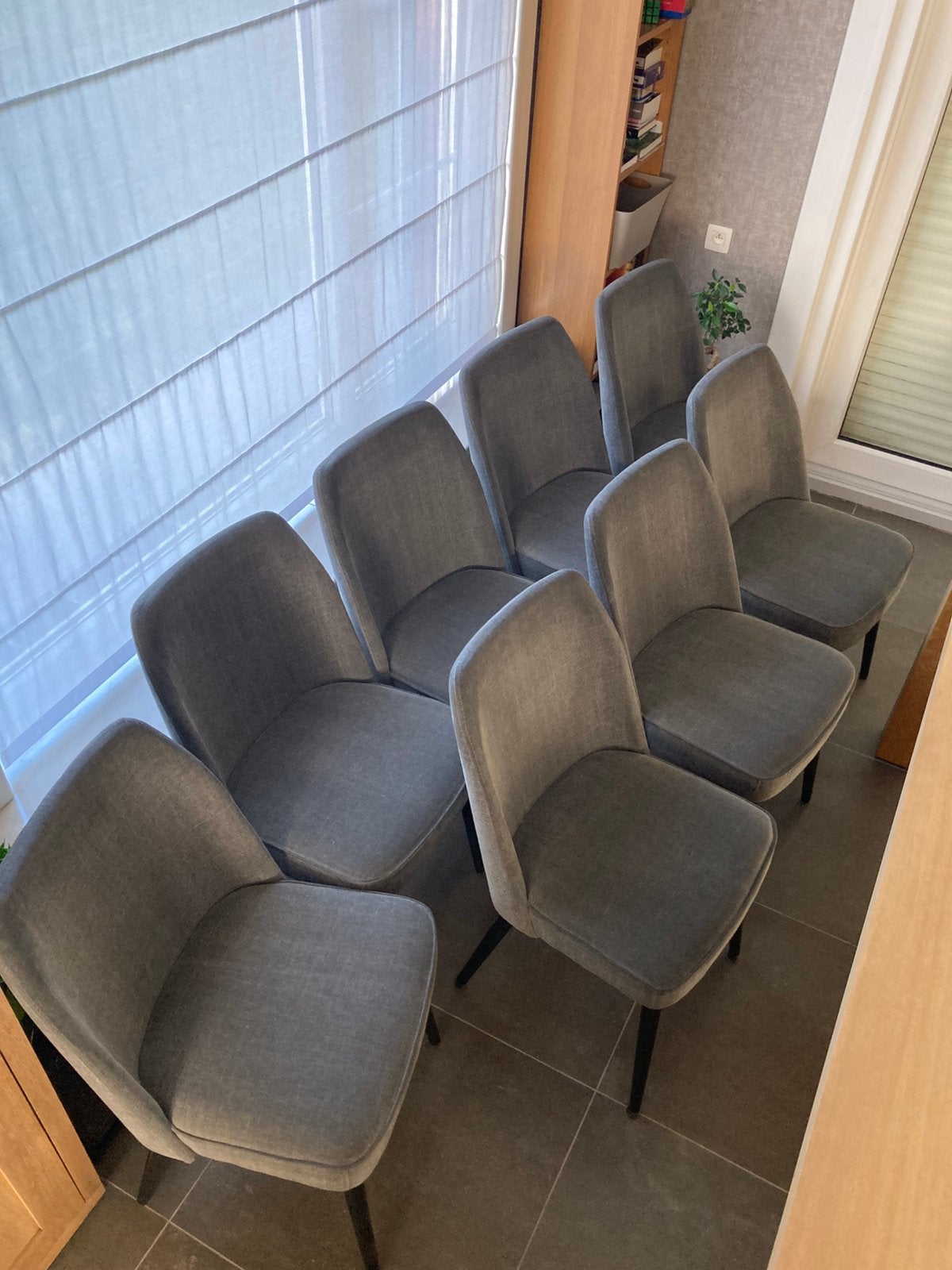 8 eetkamerstoelen, Huis en Inrichting, Ophalen, Gebruikt, Overige kleuren, Stof