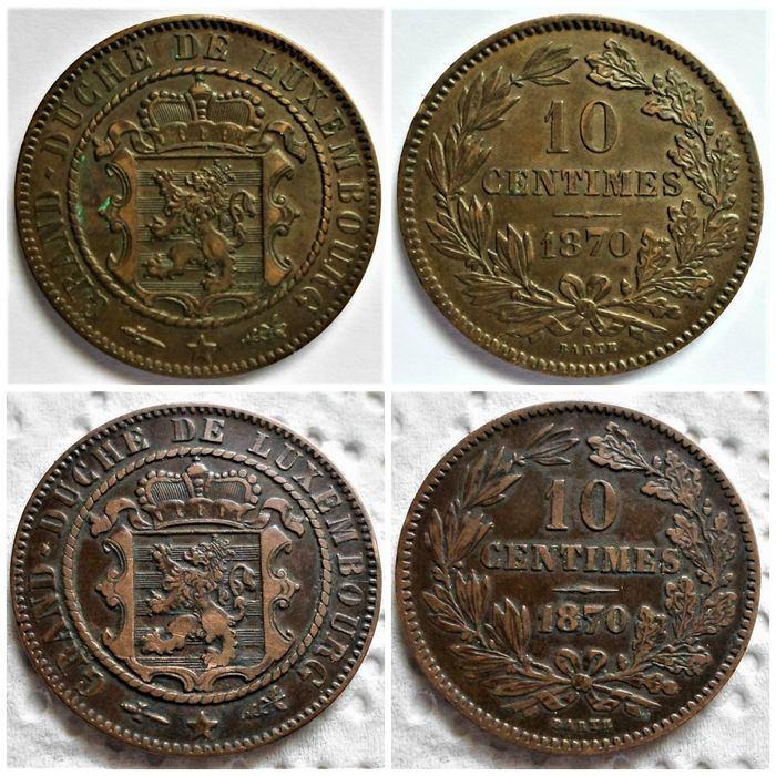 Koning Willem III - Nederland-Luxemburg 10 centimes 1870., Postzegels en Munten, Munten | Nederland, Verzenden, Koning Willem III