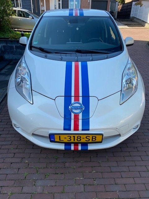 Nissan Leaf Acenta 24 kWh – koopaccu – camera, Stof, Wit, Elektrisch, Particulier