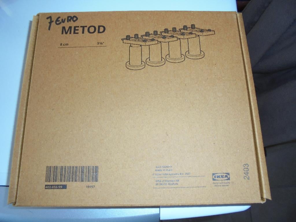Pied meuble METOD 8cm Boite de 4 pièces pour 7EURO la boite, Ophalen, Nieuw, Zwart
