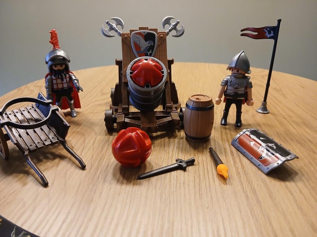 Playmobil 6038 ridders met kanon, Kinderen en Baby's, Speelgoed | Playmobil, Ophalen of Verzenden, Zo goed als nieuw