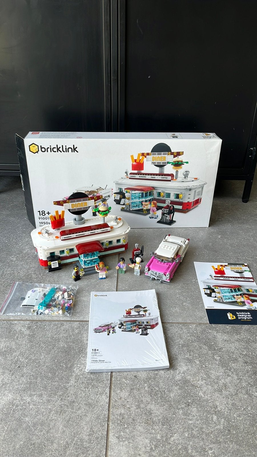 Lego Bricklink 910011 1950s Diner, Lego, Ensemble complet, Comme neuf, Enlèvement