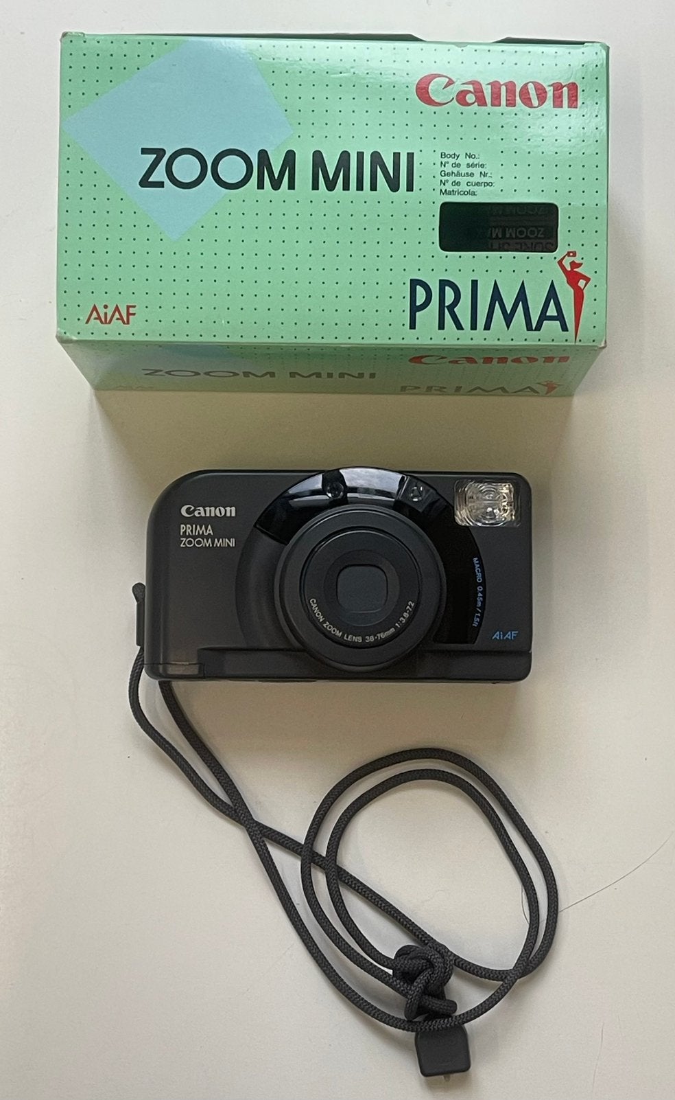 Canon Prima Zoom Mini Analoge Fototoestel, Audio, Tv en Foto, Ophalen of Verzenden, Zo goed als nieuw, Canon