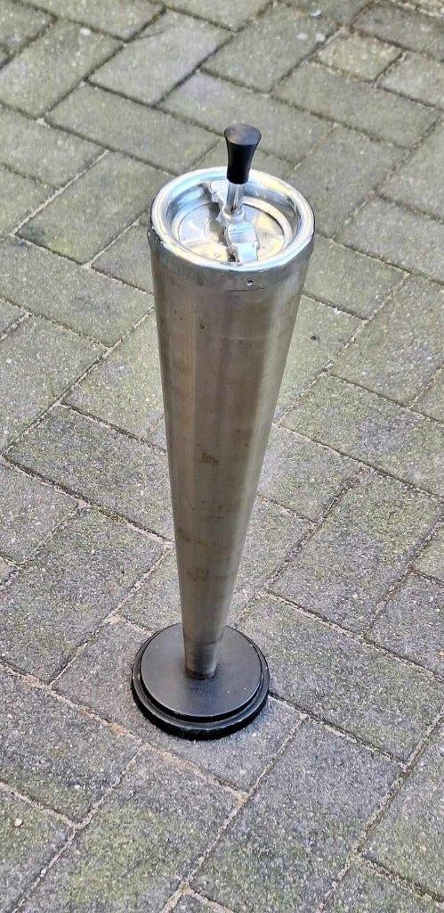 Vintage chromen staande vloerasbak uit 50'r jaren., Verzamelen, Ophalen of Verzenden, Gebruikt, Asbak