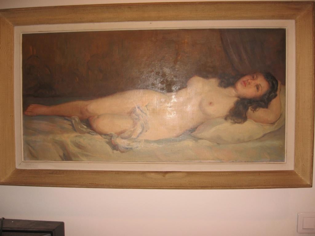 Schilderij „Naakte liggende vrouw”., Ophalen
