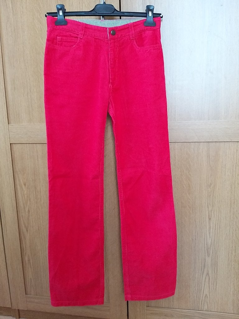Petit Bateau broek rood roze fluweel 12 jaar oud meisje kind, Kinderen en Baby's, Broek, Meisje, Ophalen of Verzenden, Zo goed als nieuw