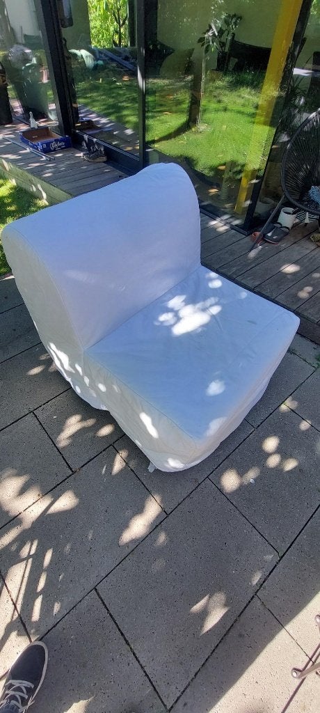 1 persoons  slaapzetel Ikea LYCKSELE, Ophalen, Gebruikt, Eenpersoons, Wit